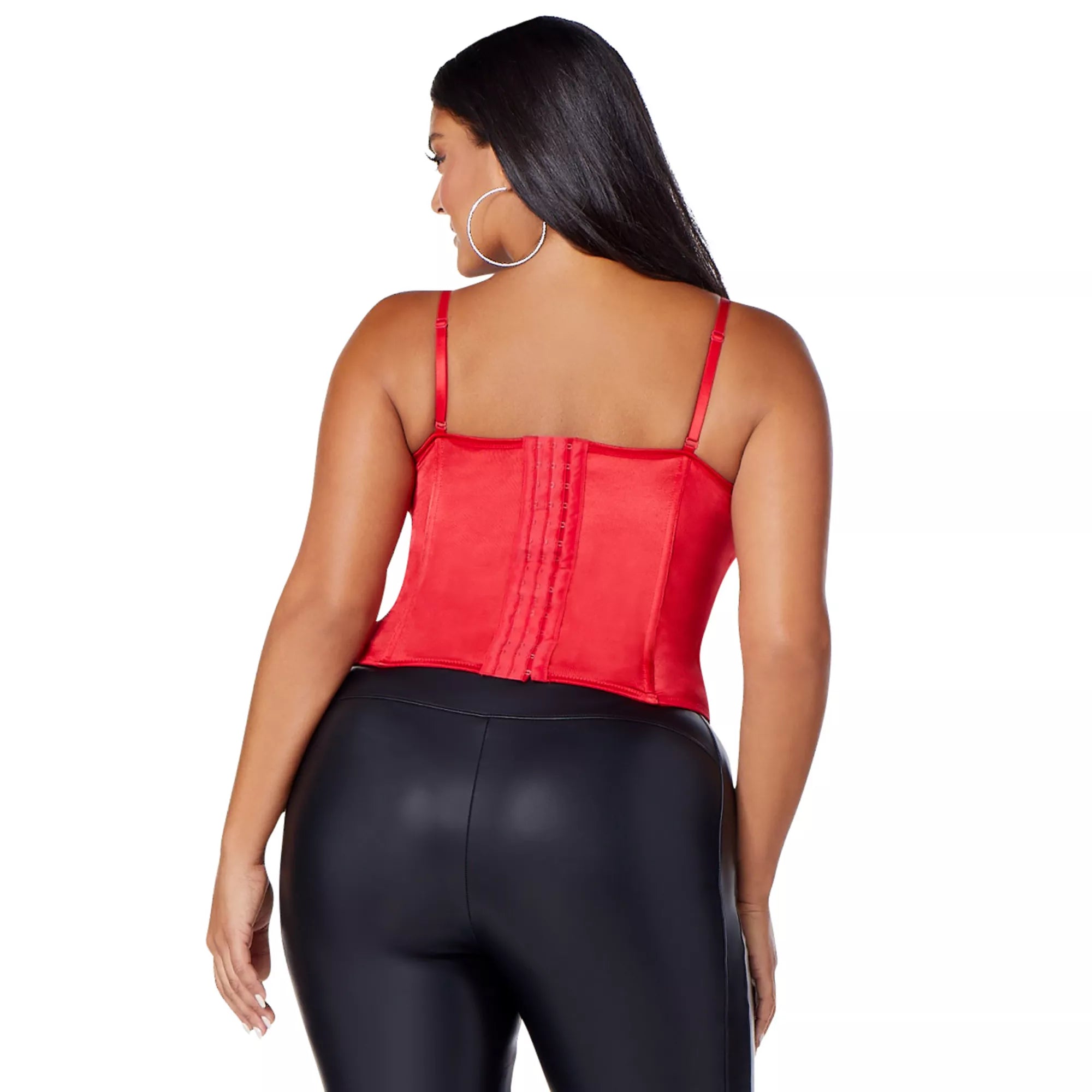 Red Lace Up Corset