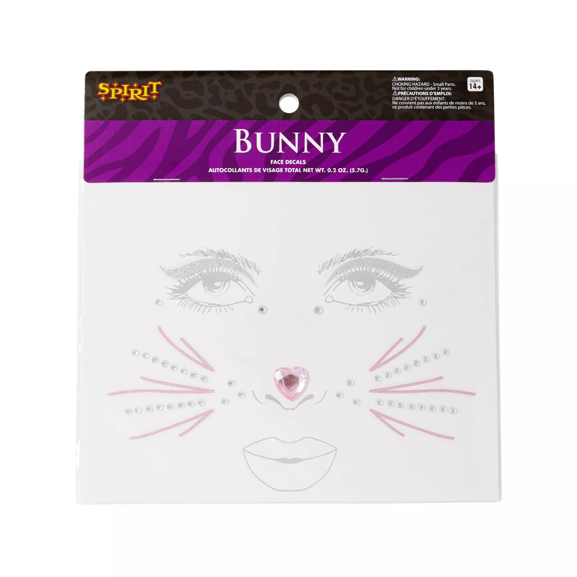 Gemstone Bunny Face Decals
