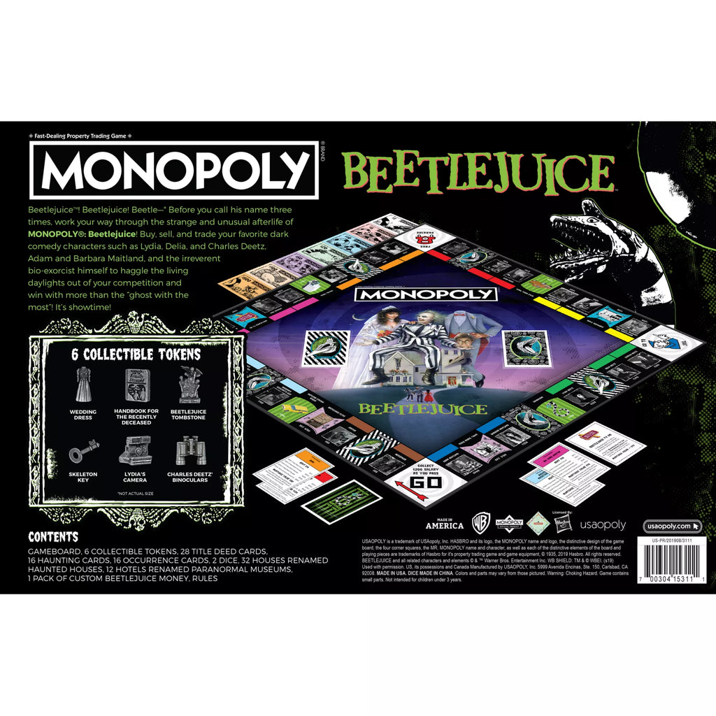 Beetlejuice Monopoly Board Game
