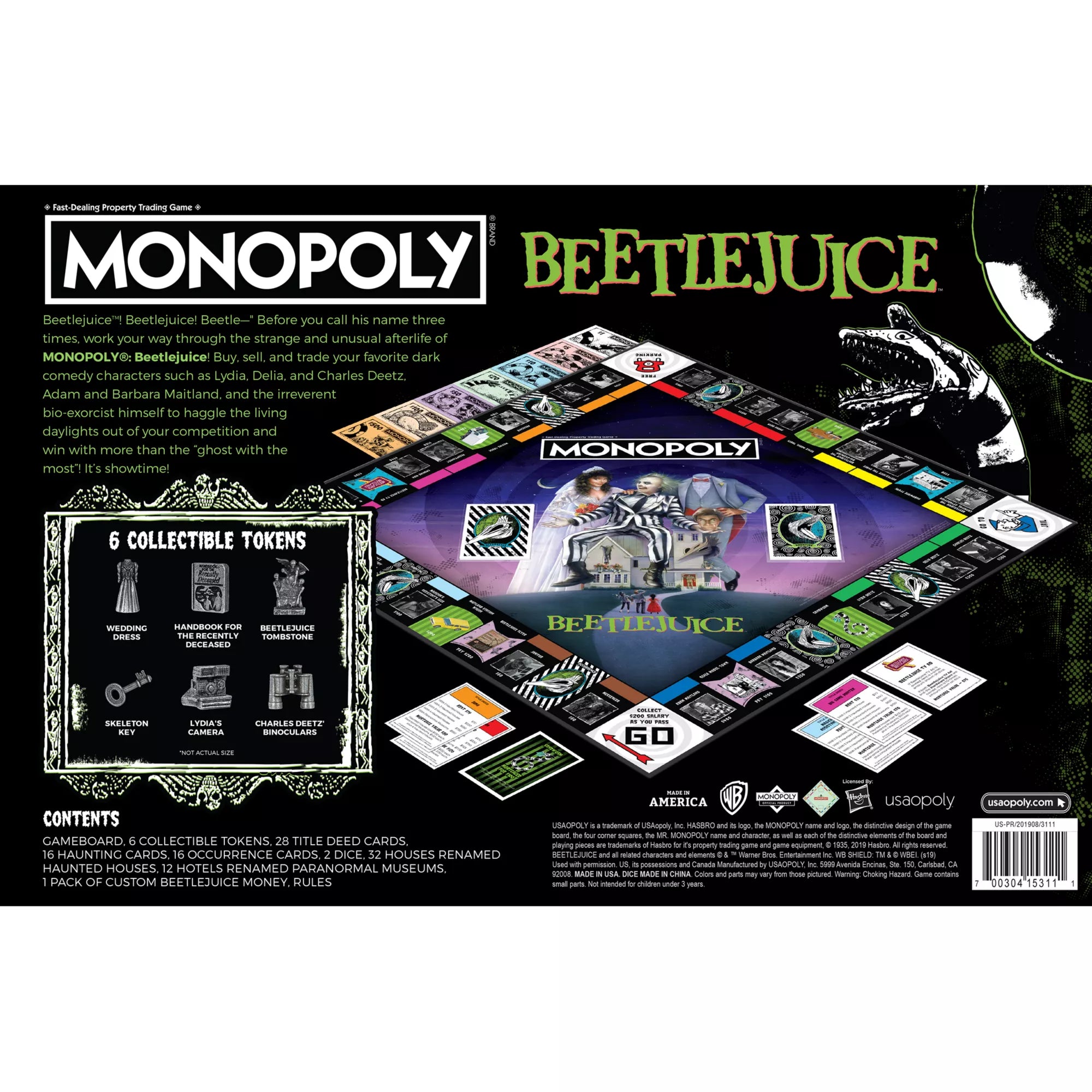 Beetlejuice Monopoly Board Game