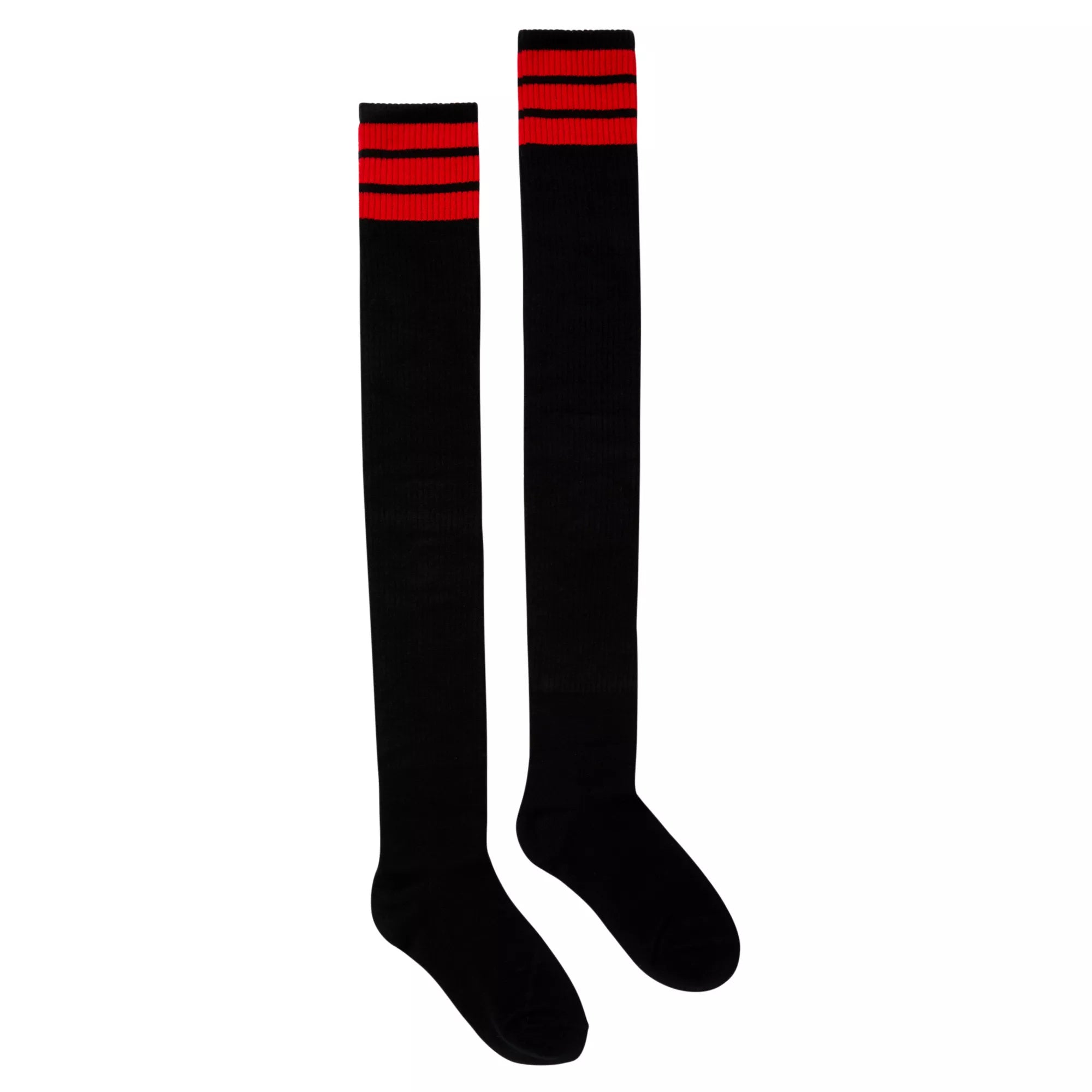 Red and Black Over the Knee Socks