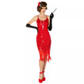 Adult Red Sequin Flapper Dress