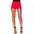 Red Lace-Up Shorts