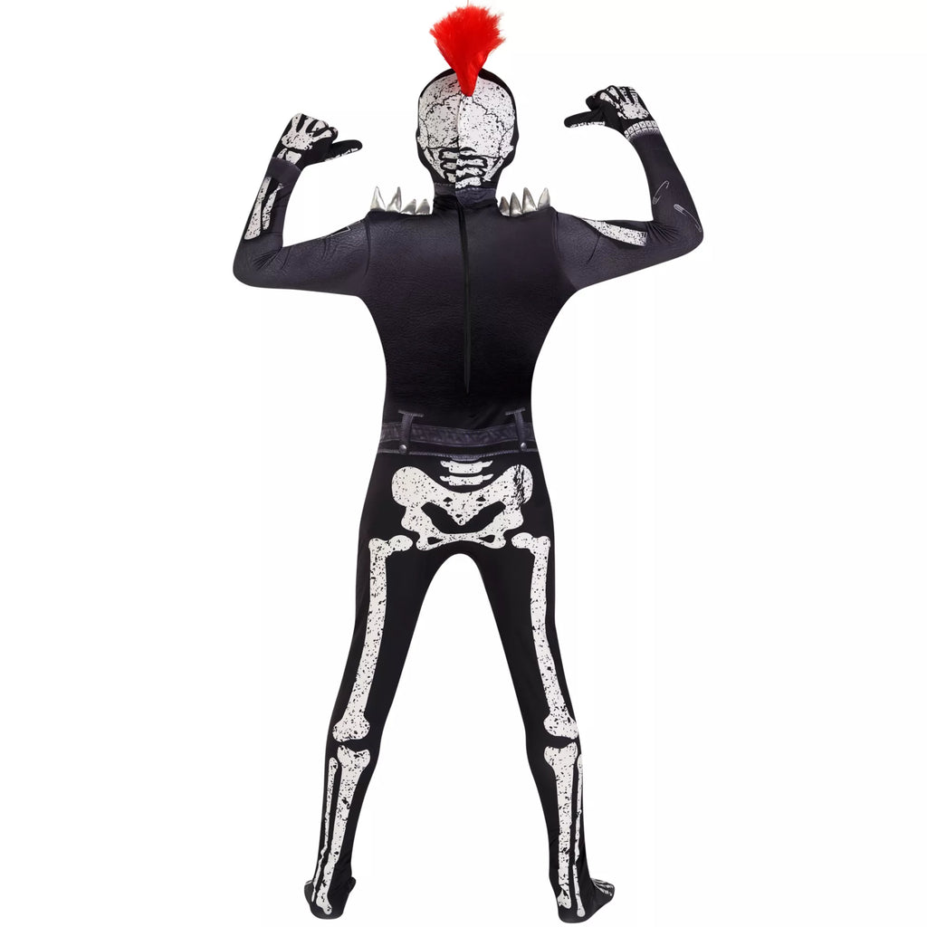 Kids Punk Skeleton Skin Suit Costume