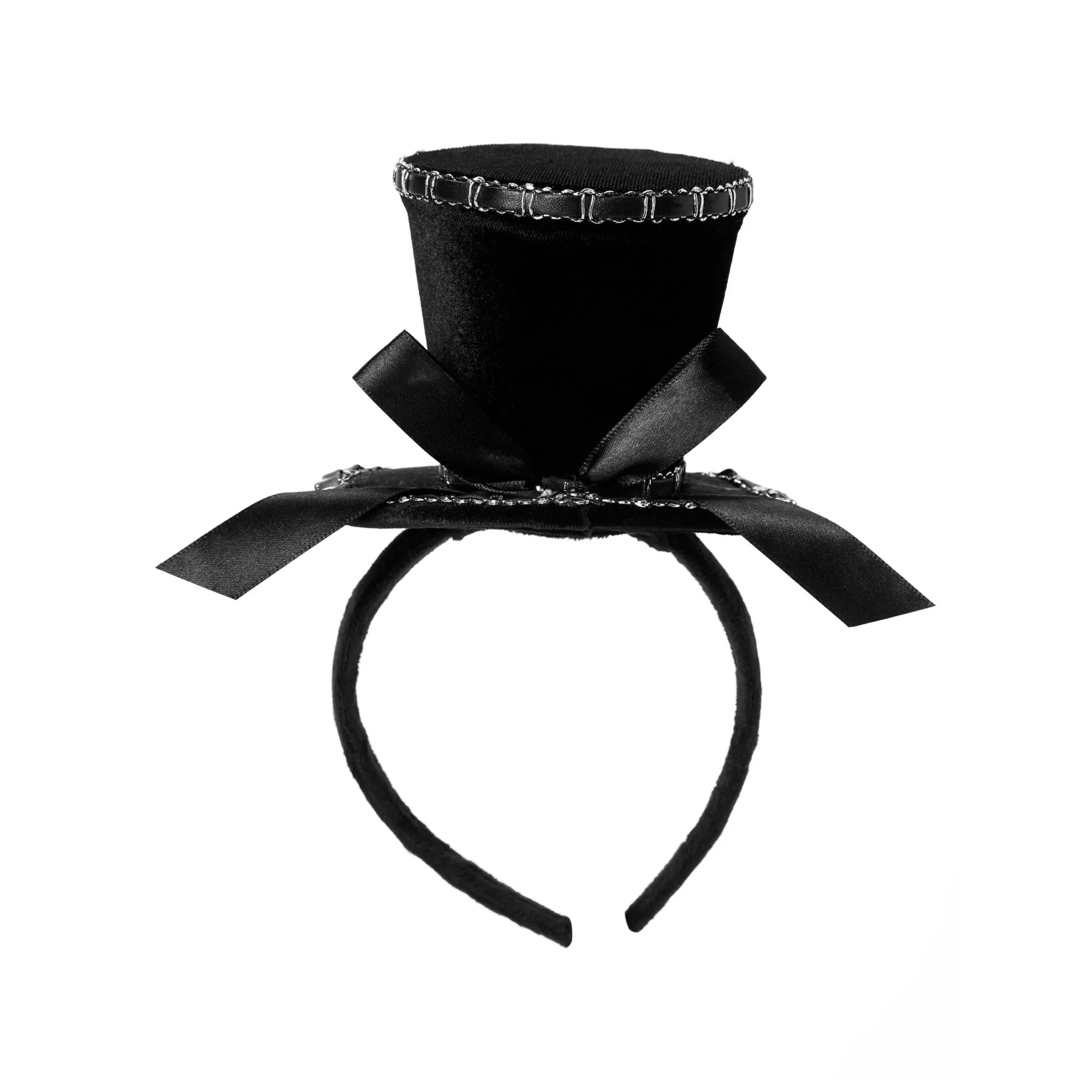 Black Gothic Mini Hat Headband