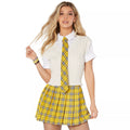 Yellow Plaid Schoolgirl Tie