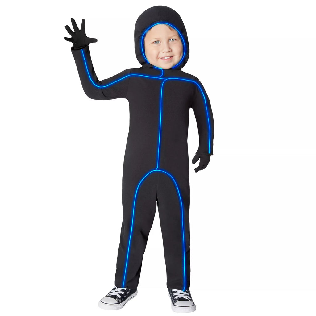 Toddler Blue Light-Up Stick Figure Costume