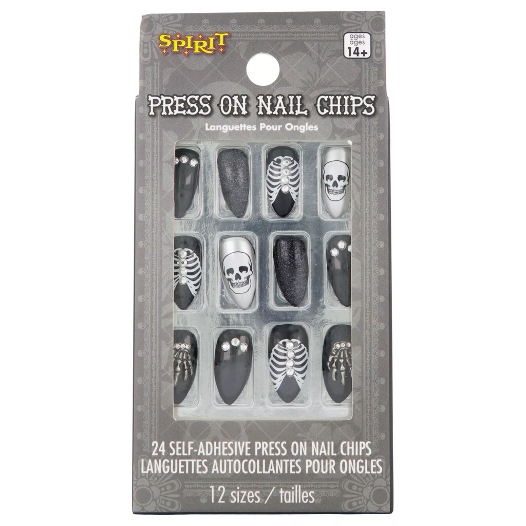 Skeleton Press On Nails