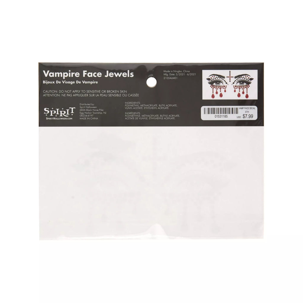 Jewel Vampire Face Decal
