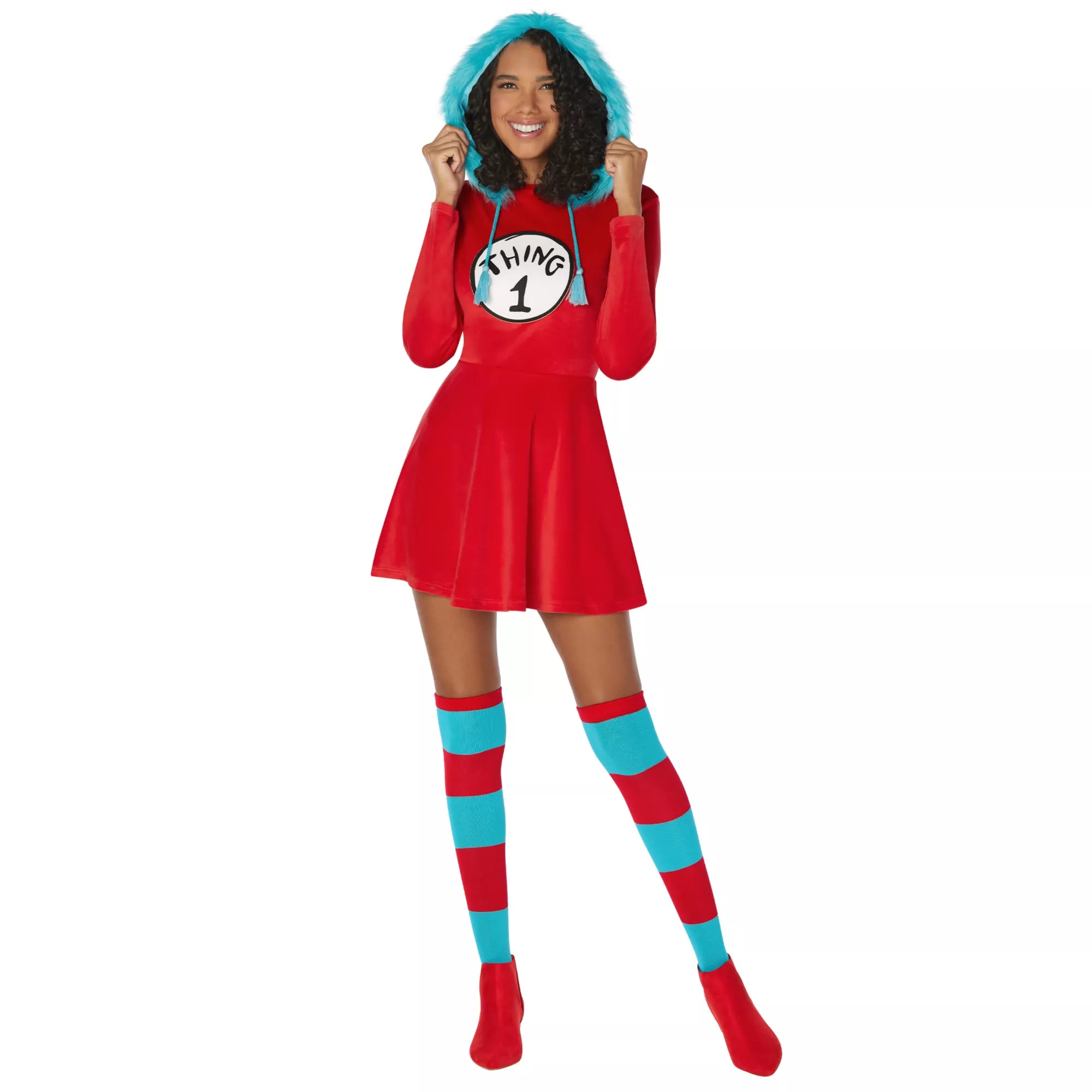 Adult Thing 1 and Thing 2 Dress Costume - Dr. Seuss
