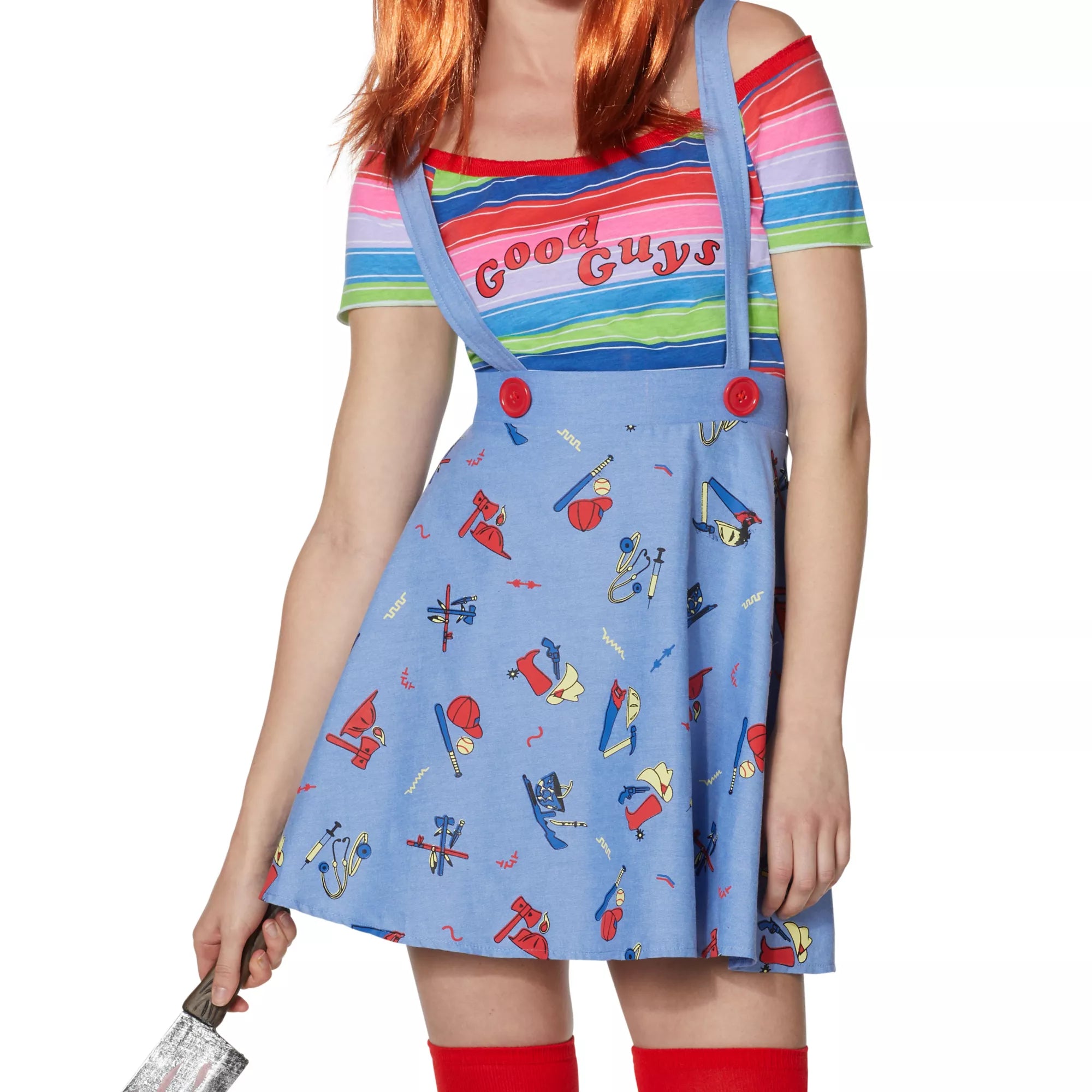 Adult Plus Size Chucky Good Guys Skirt Costume
