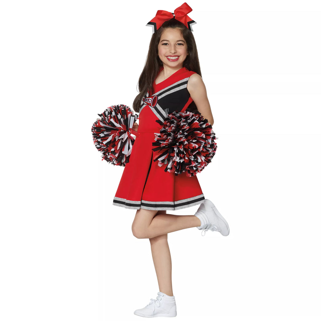 Kids Red and Black Cheerleader Costume