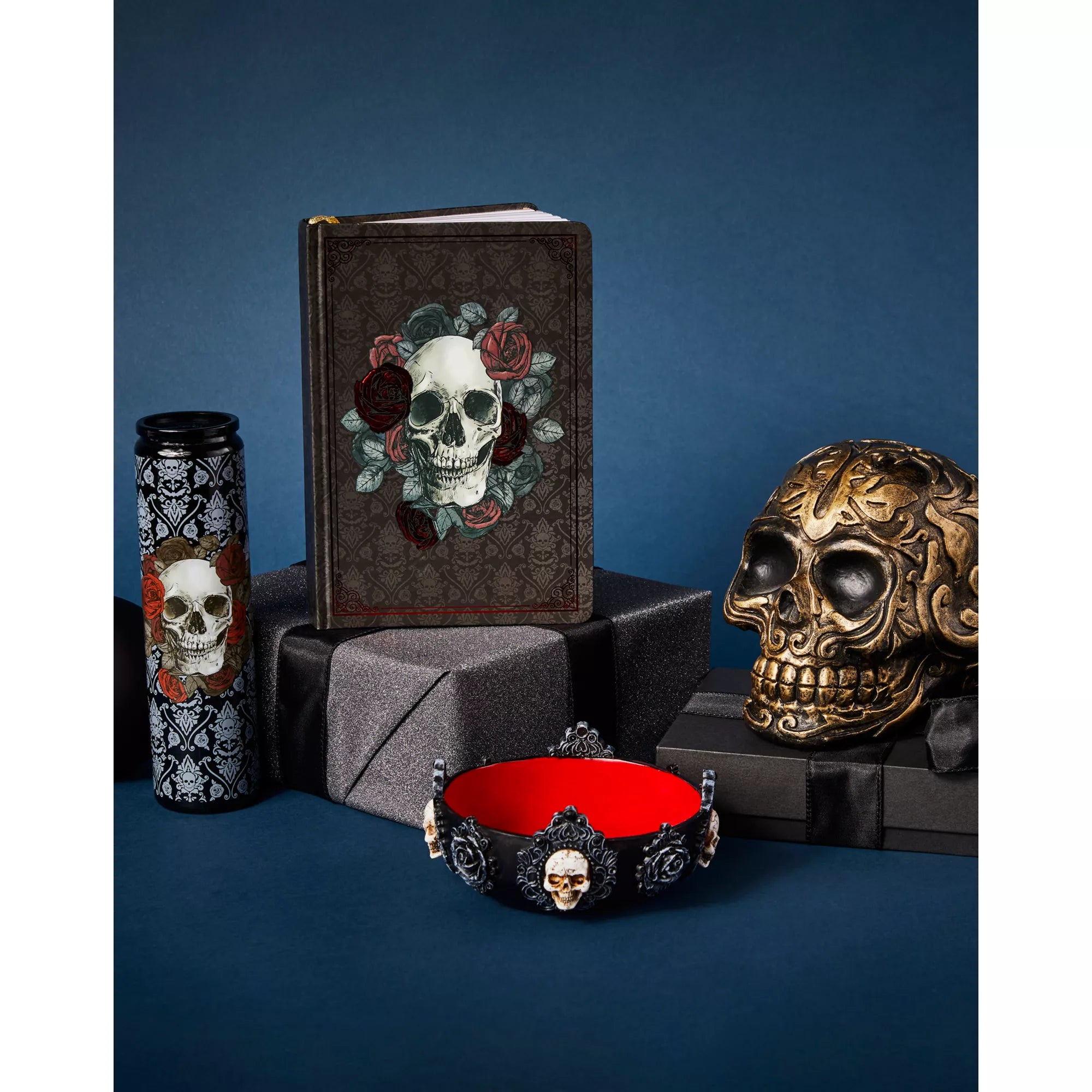 Gothic Noir Skull Journal