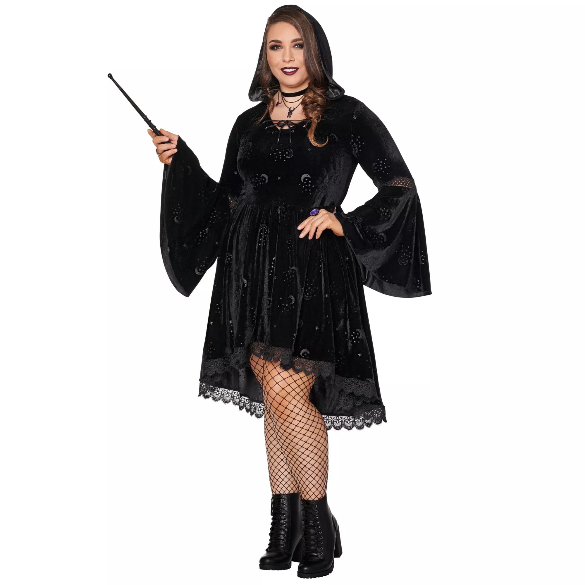 Adult Hooded Coven Plus Size Dress