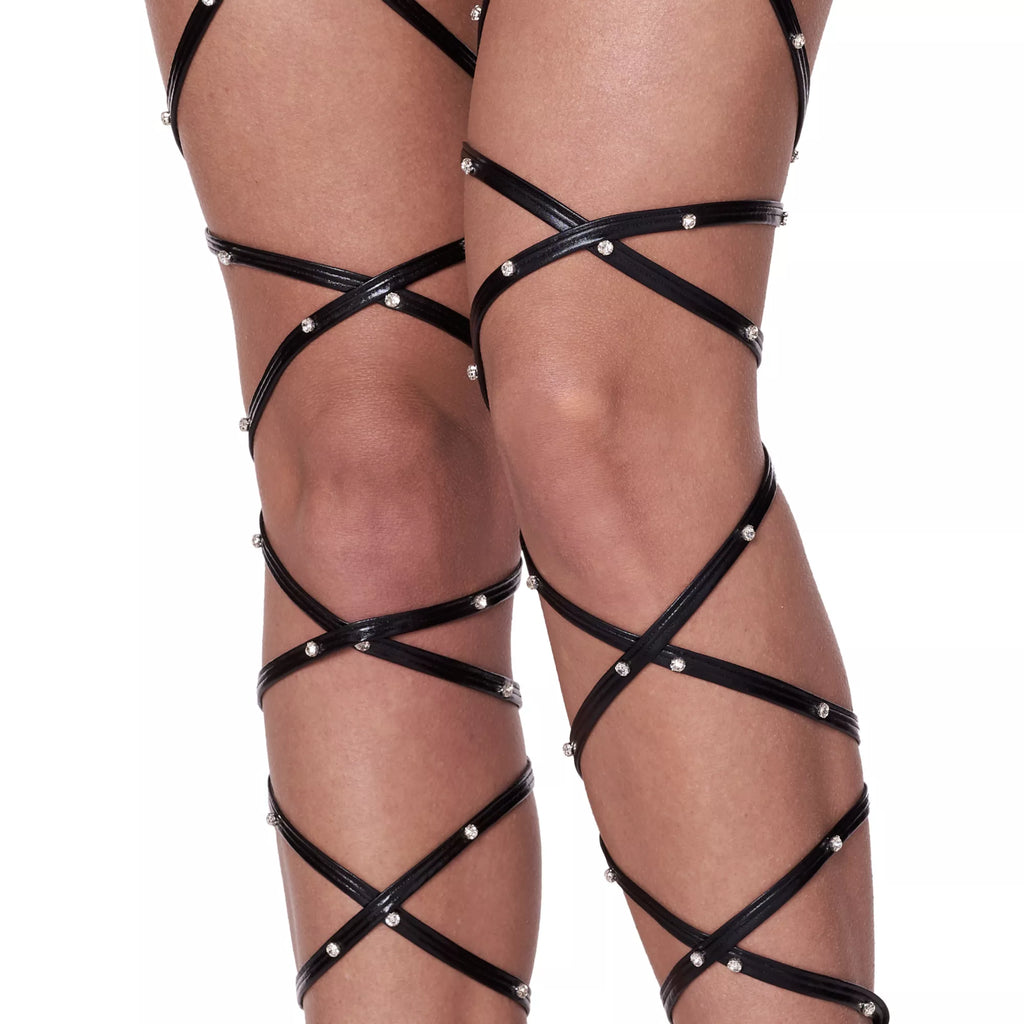 Black Fallen Angel Leg Wraps