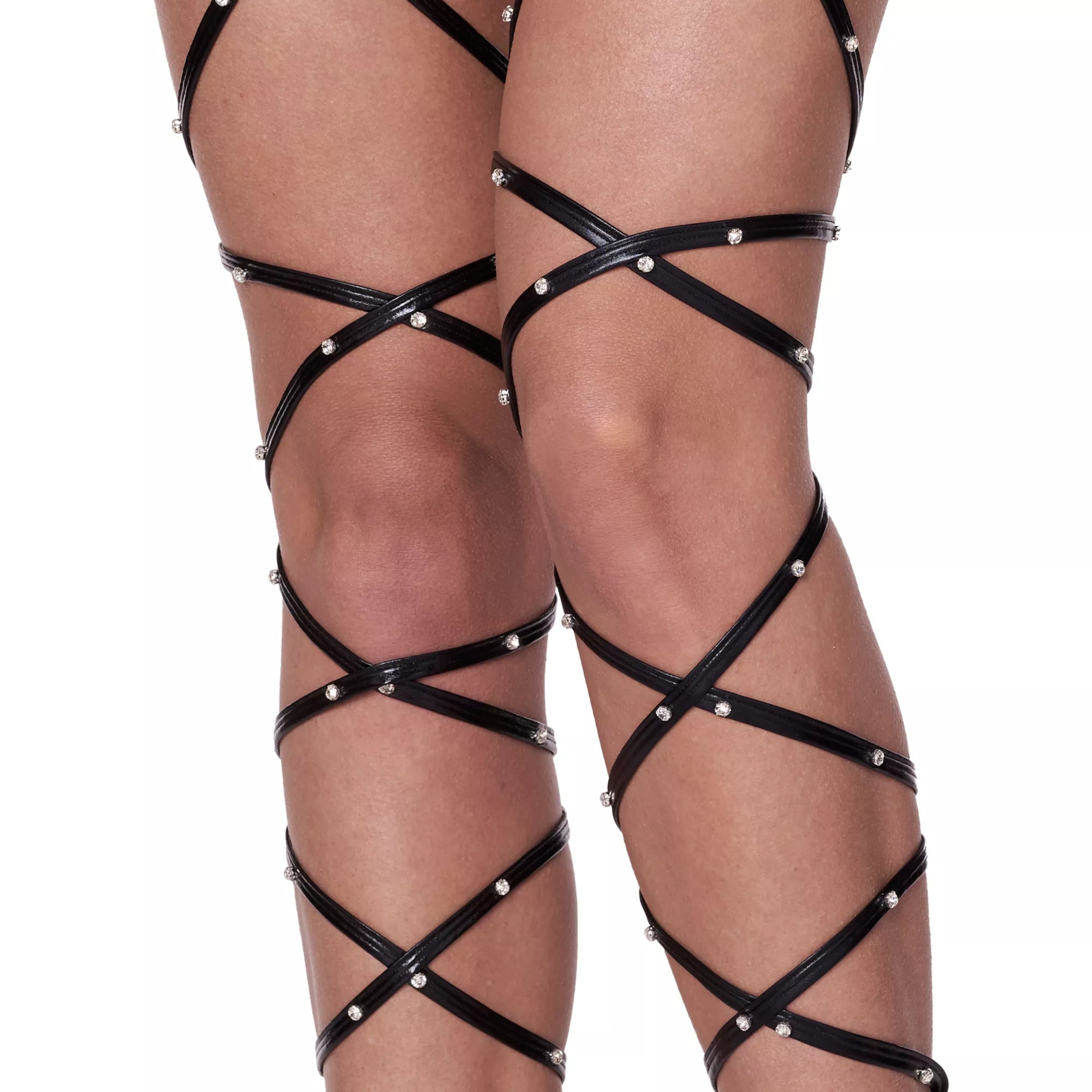 Black Fallen Angel Leg Wraps