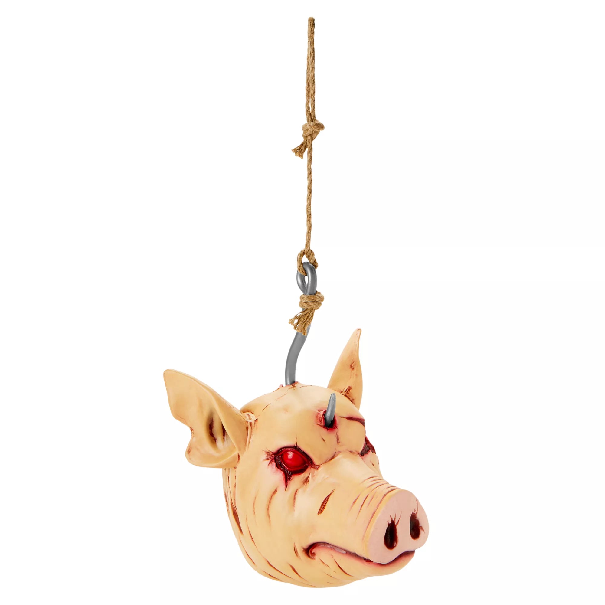 Hanging Severed Pig Head
