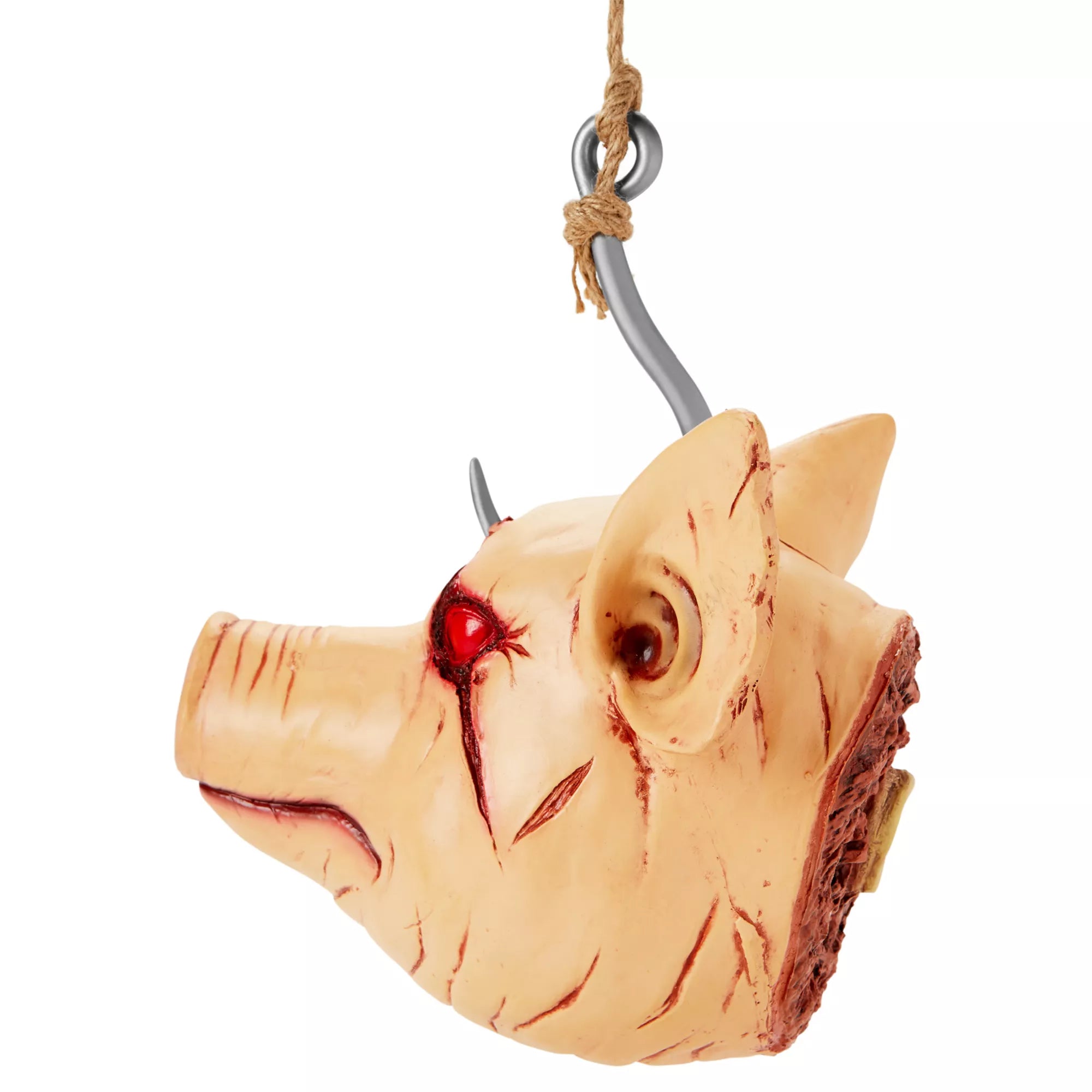 Hanging Severed Pig Head