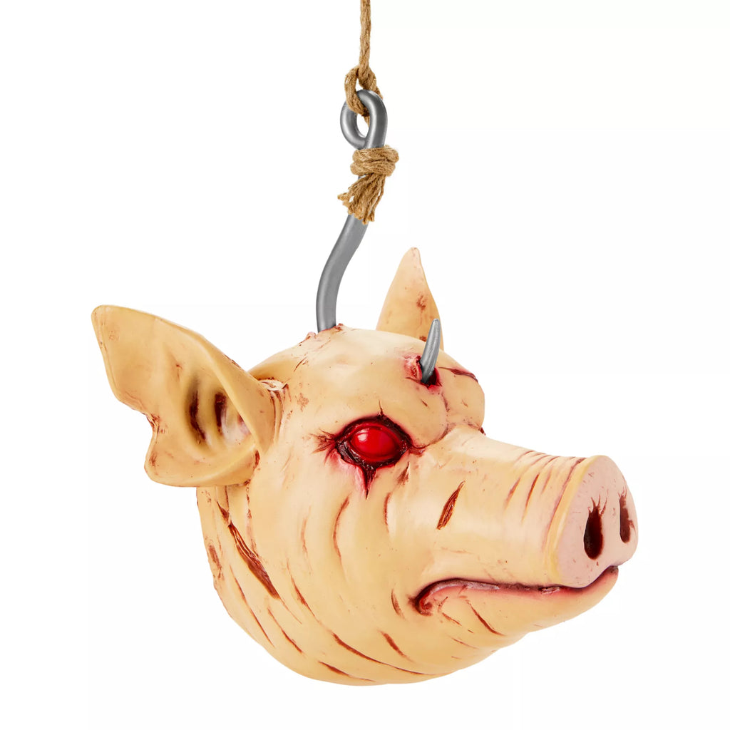 Hanging Severed Pig Head