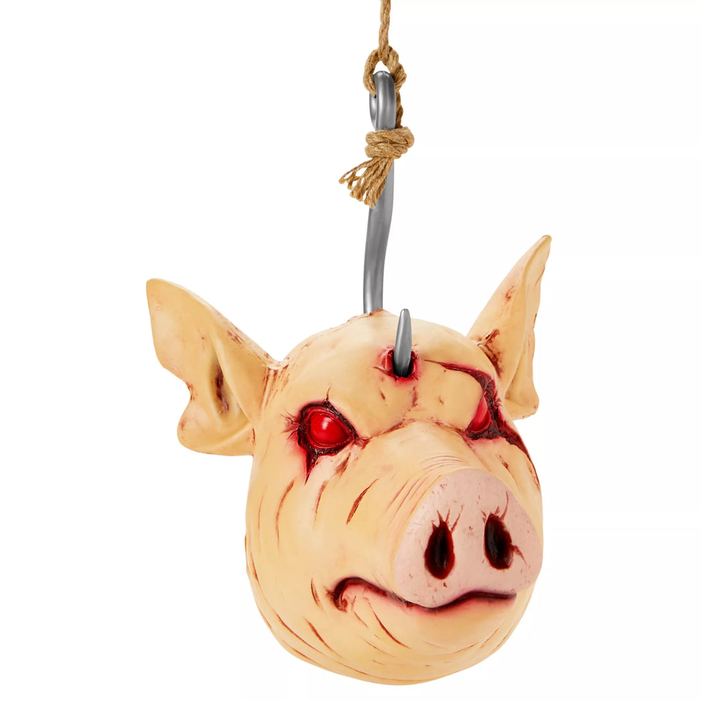 Hanging Severed Pig Head