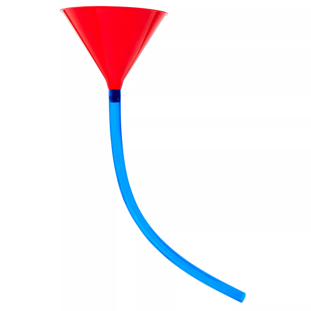 Red and Blue Beer Funnel
