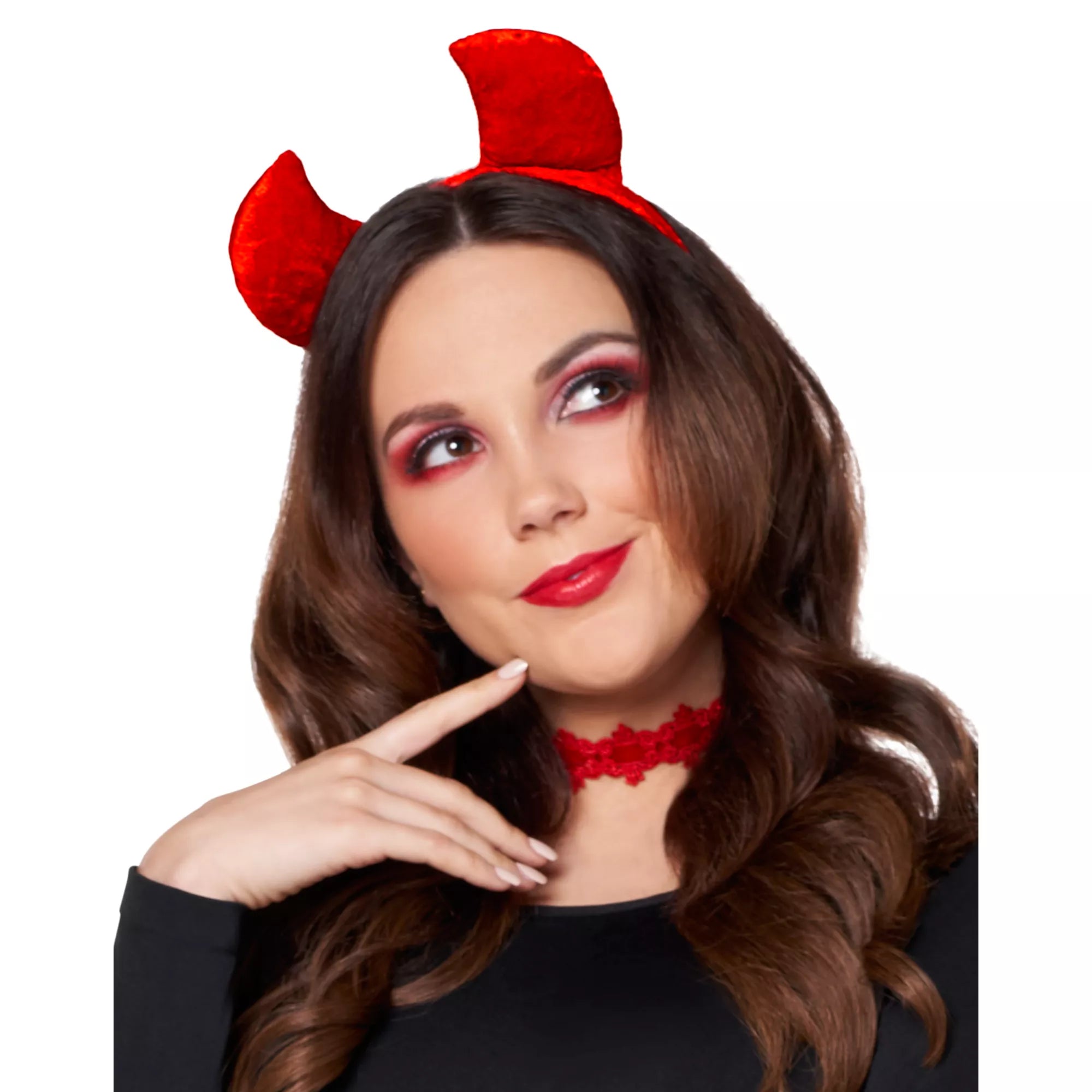 Adult Red Velvet Devil Costume Kit