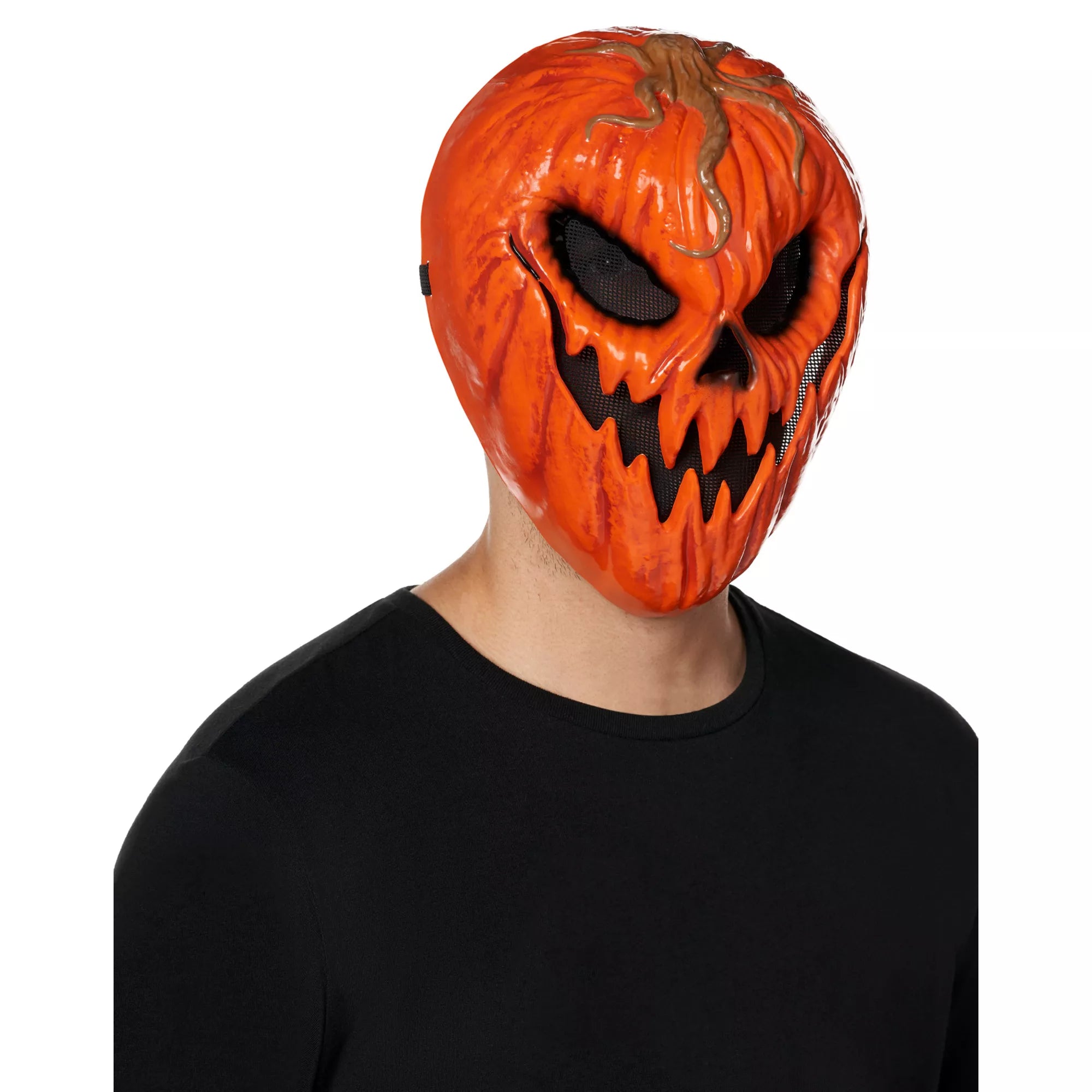 Evil Jack-O-Lantern Half Mask