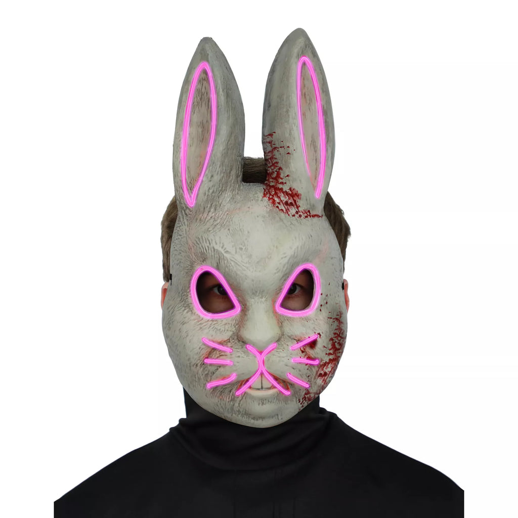 Light-Up EL Wire Bad Bunny Half Mask