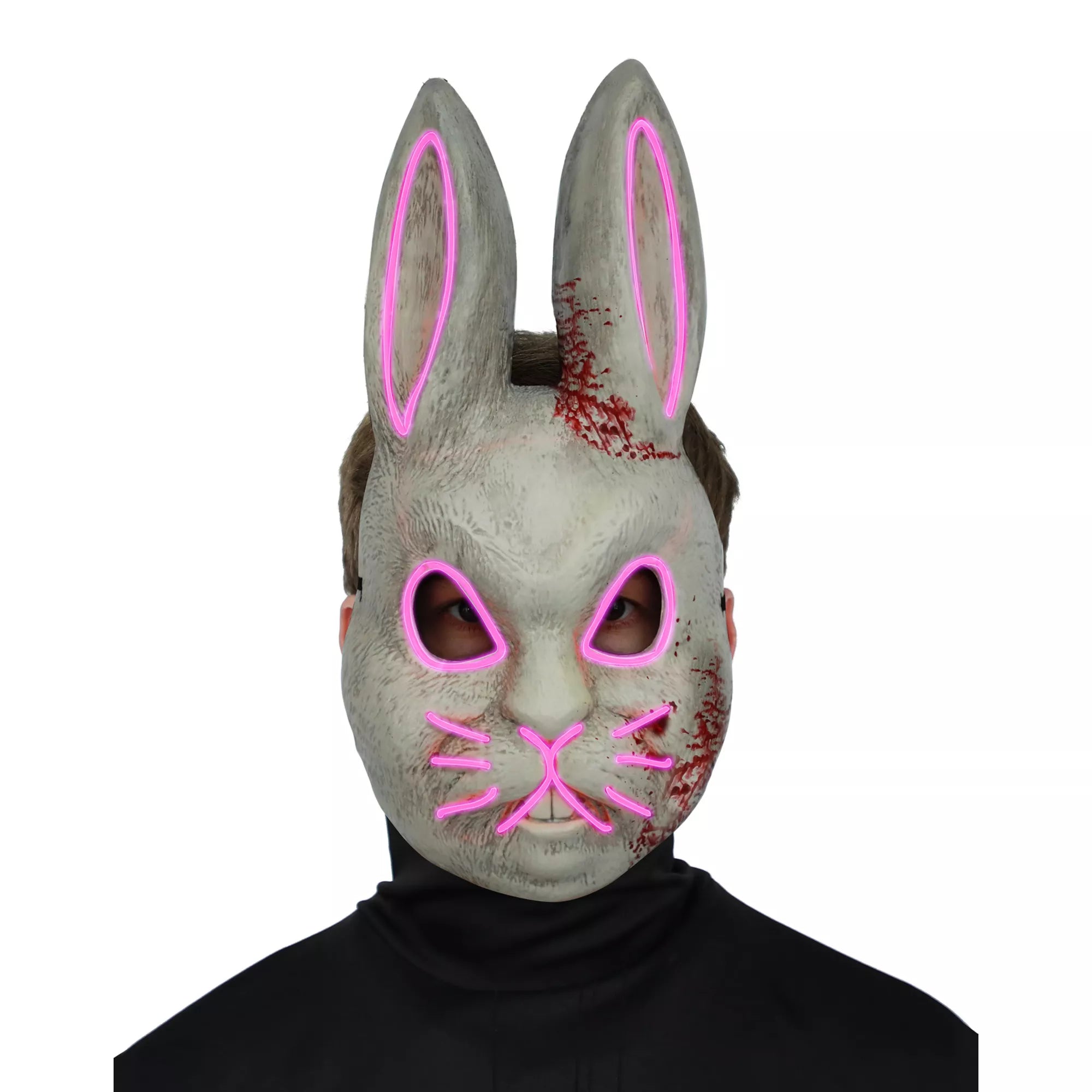 Light-Up EL Wire Bad Bunny Half Mask