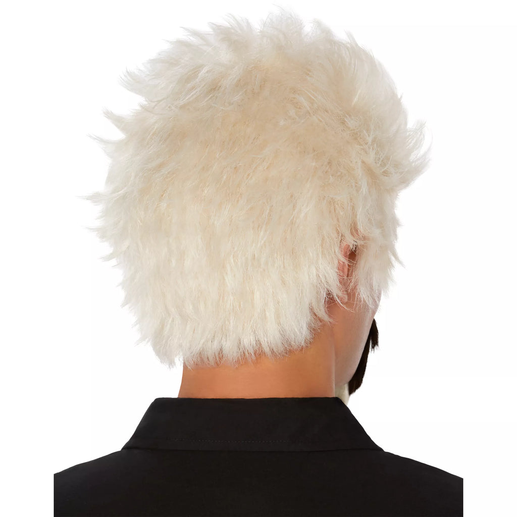 Bleached Spikes Wig With Goatee