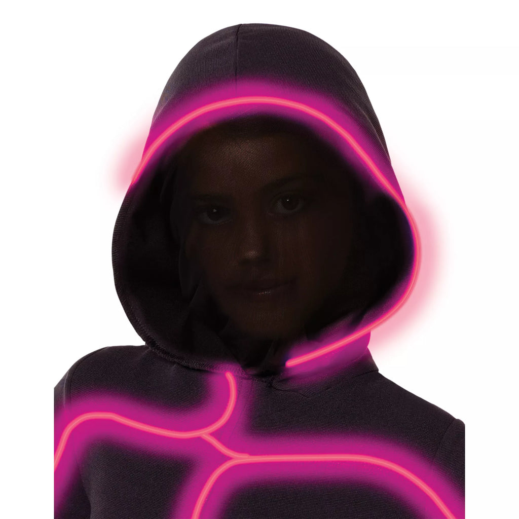 Kids Pink Light-Up EL Wire Stick Figure Costume