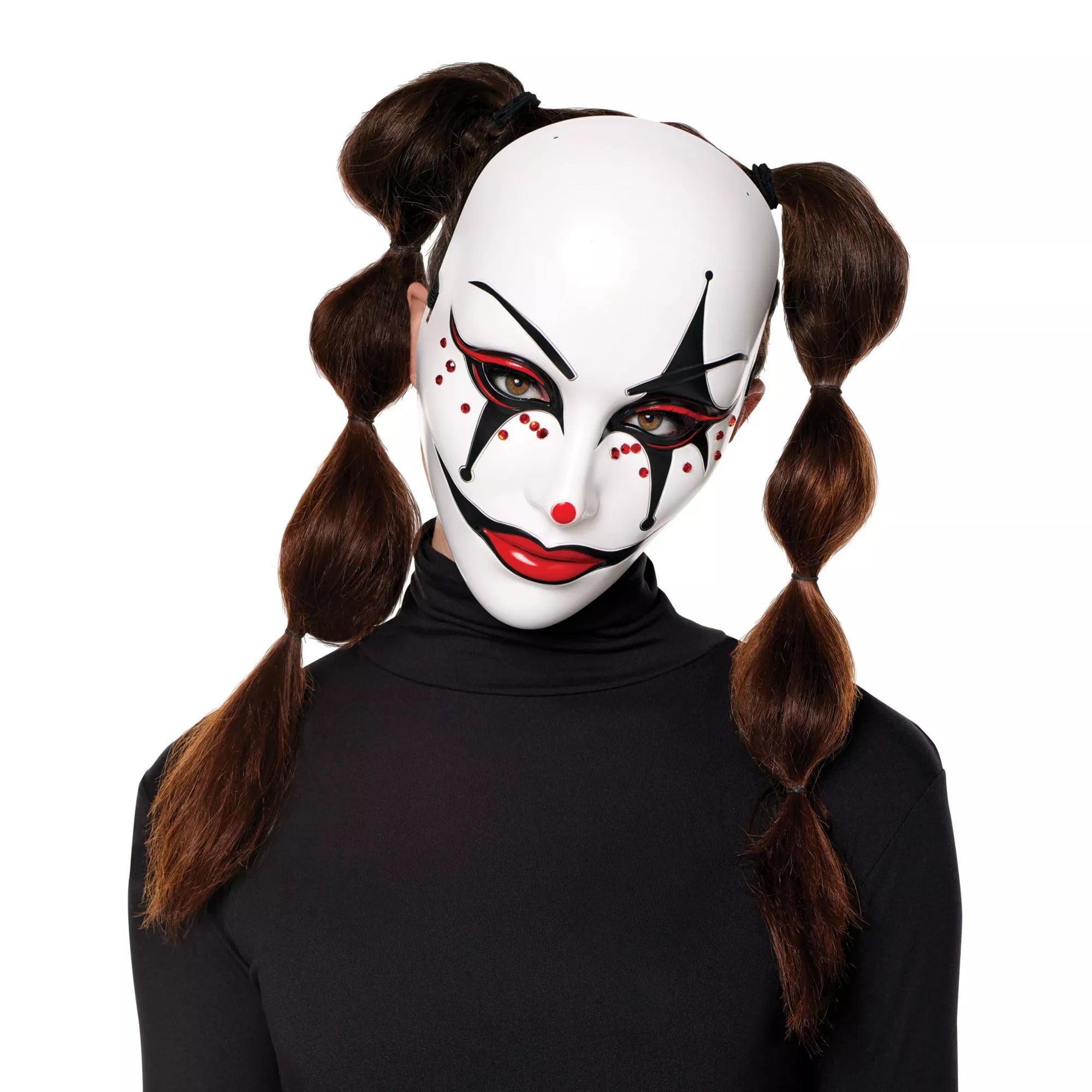 Scary Jester Half Mask