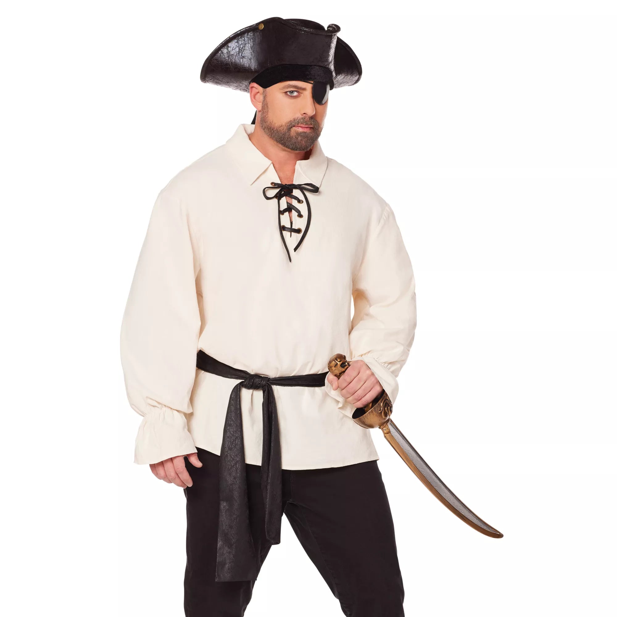 Pirate Shirt and Belt Plus Size Costume Kit