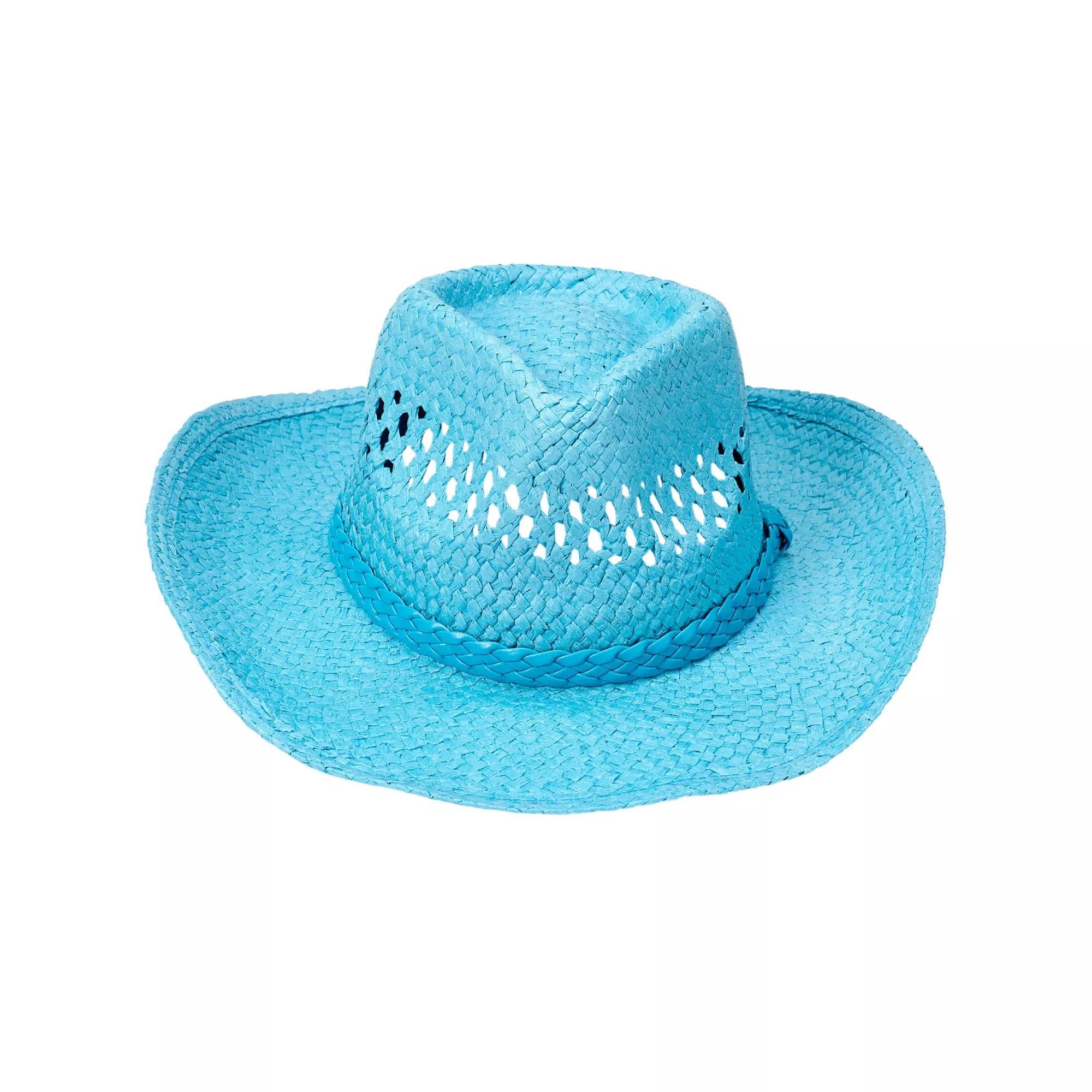 Blue Straw Cowboy Hat
