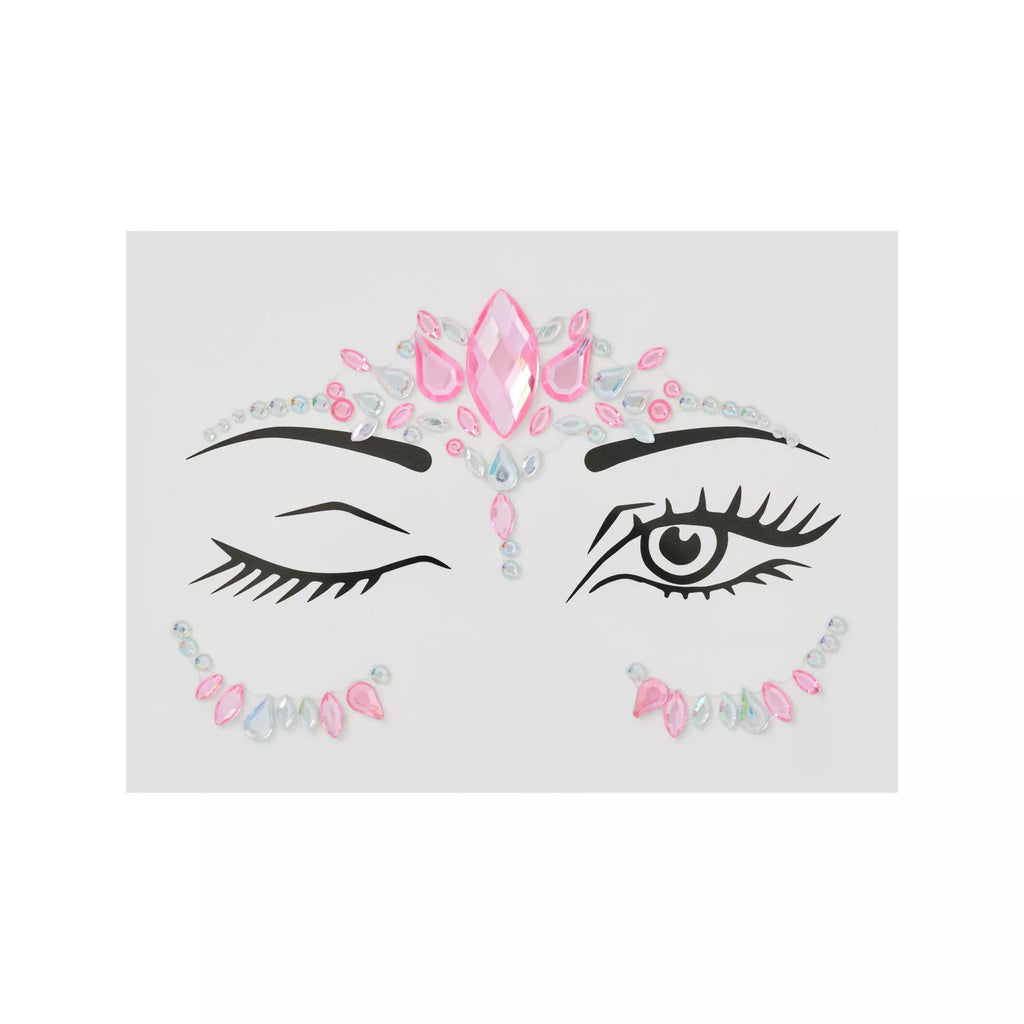 Pink and Aurora Borealis Face Gems