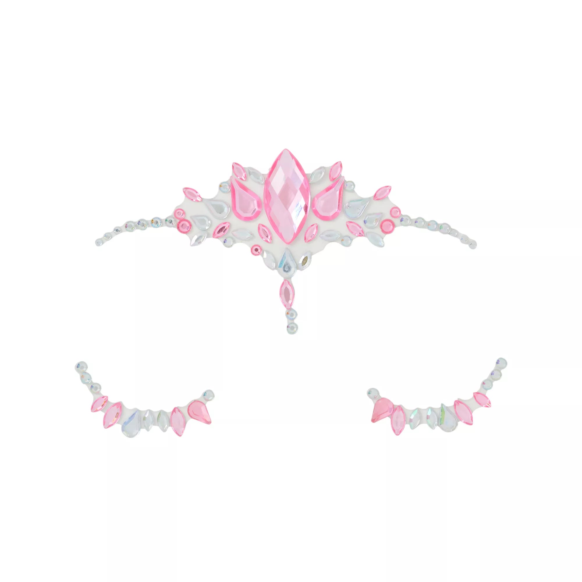 Pink and Aurora Borealis Face Gems