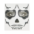 Black Skeleton Gem Face Decal