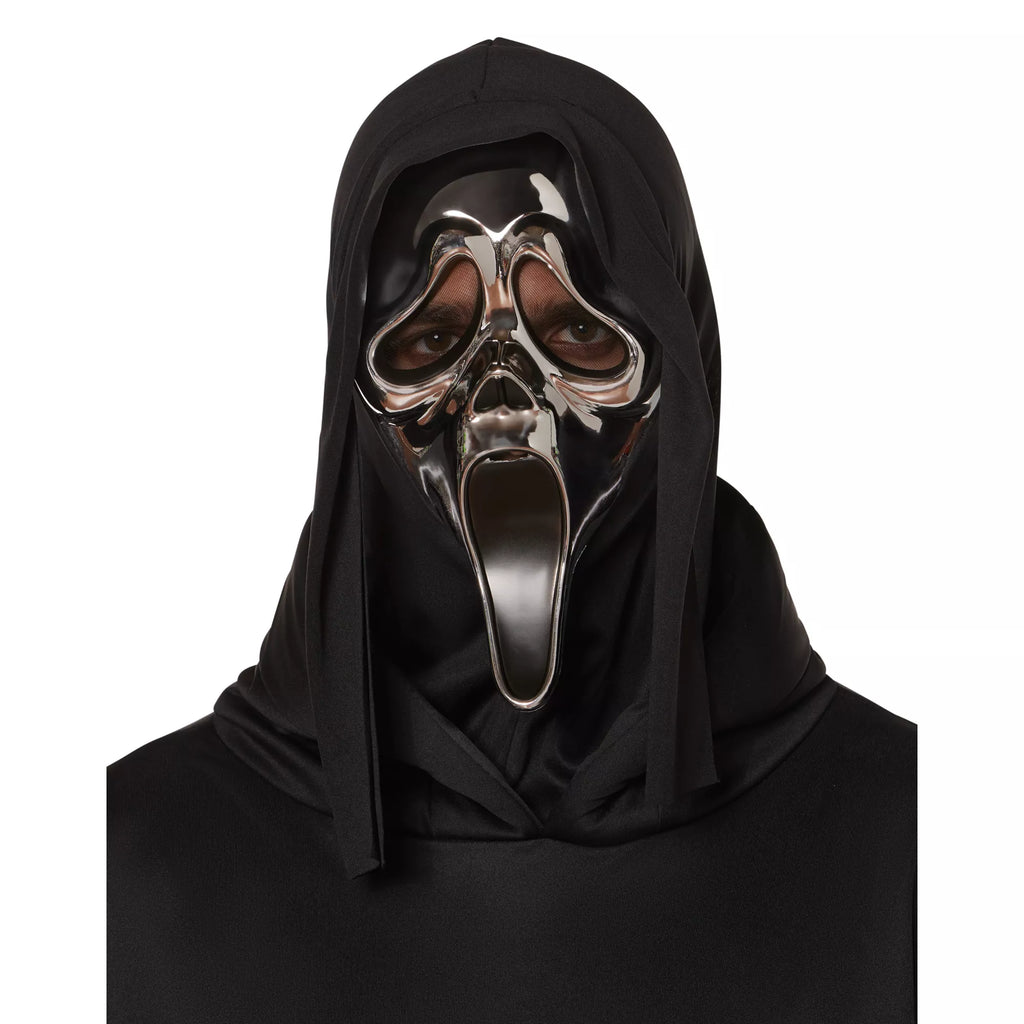 Chrome Ghost Face Full Mask