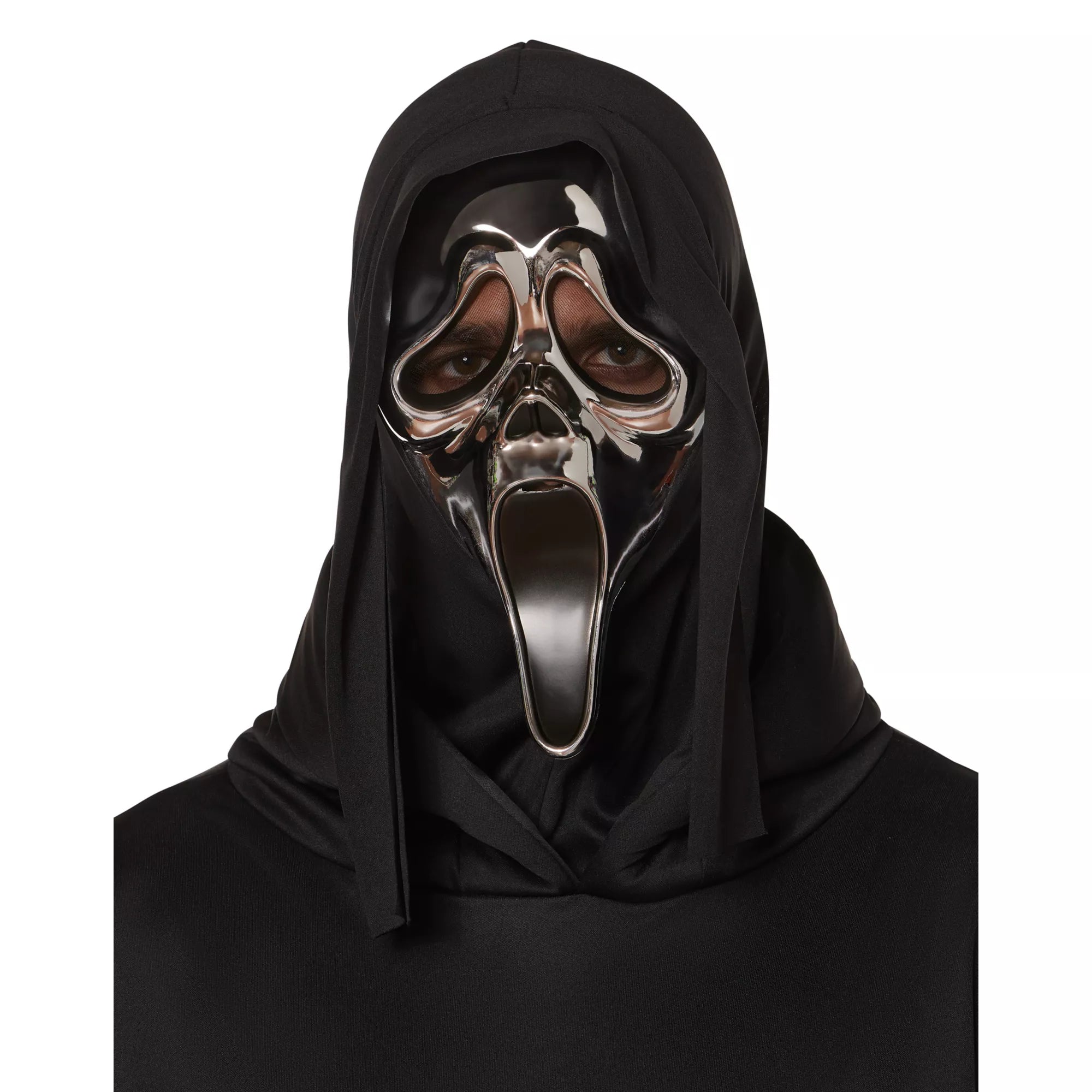 Chrome Ghost Face Full Mask