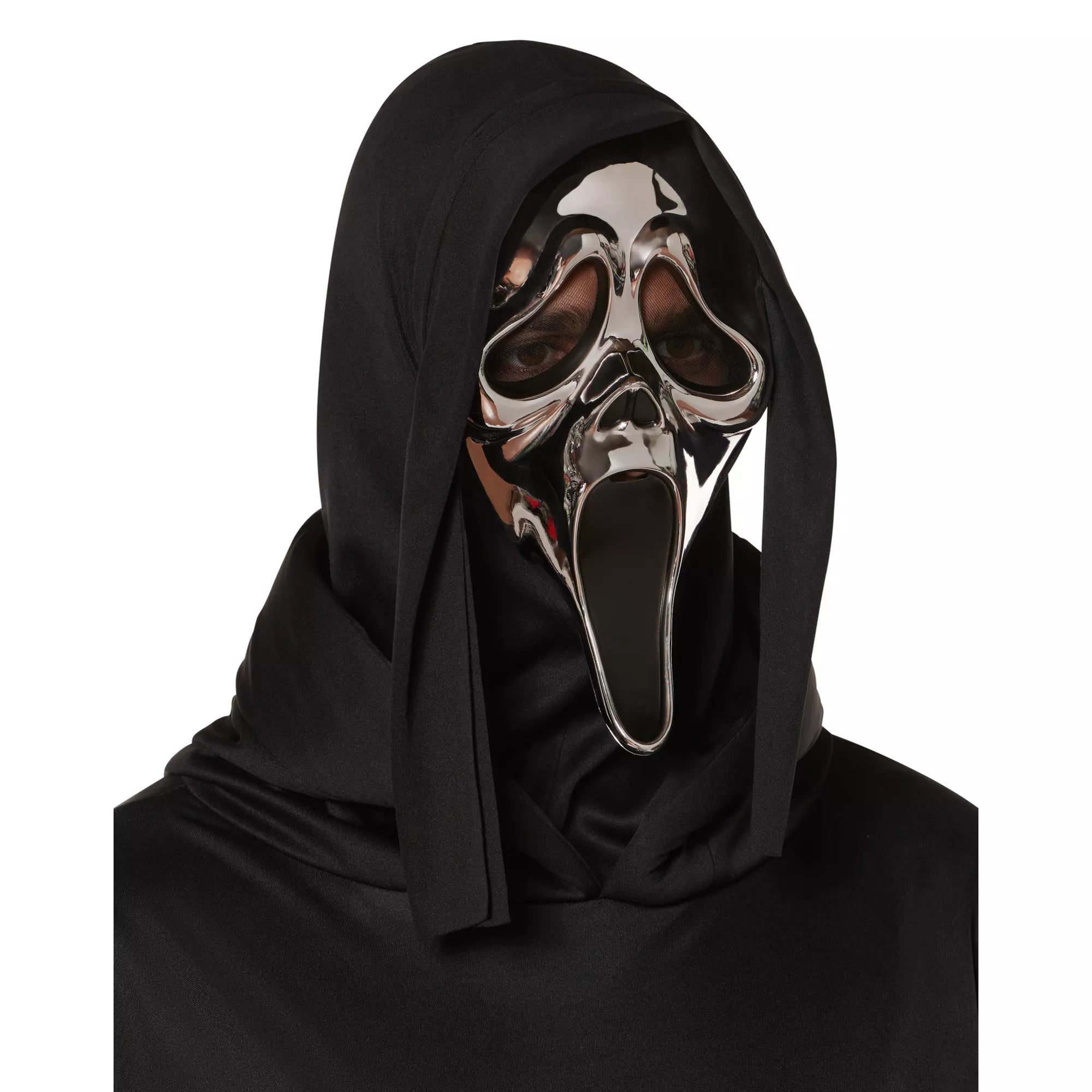 Chrome Ghost Face Full Mask