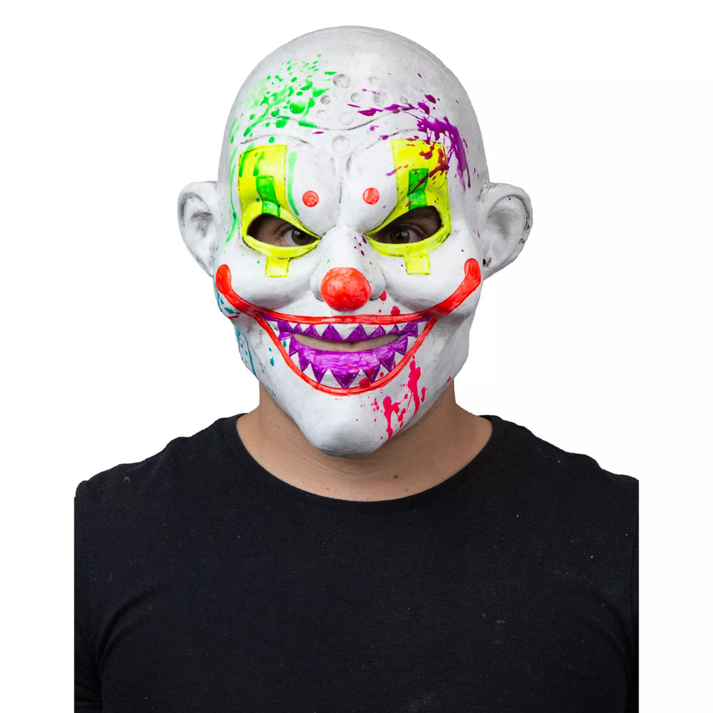 Black Light Neon Clown Full Mask