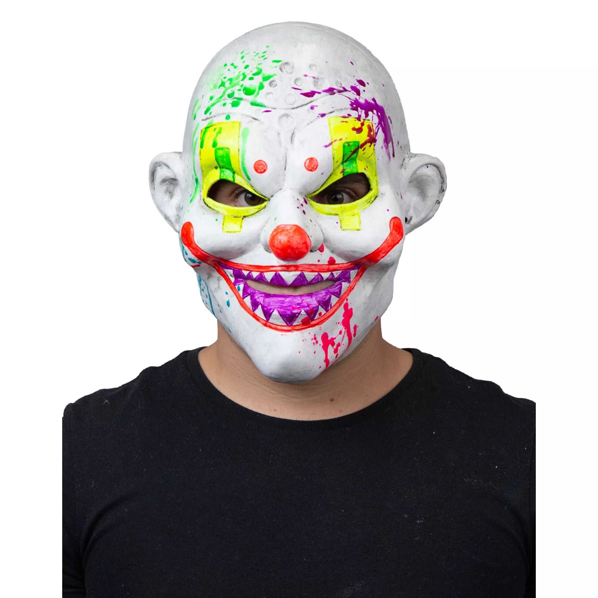 Black Light Neon Clown Full Mask