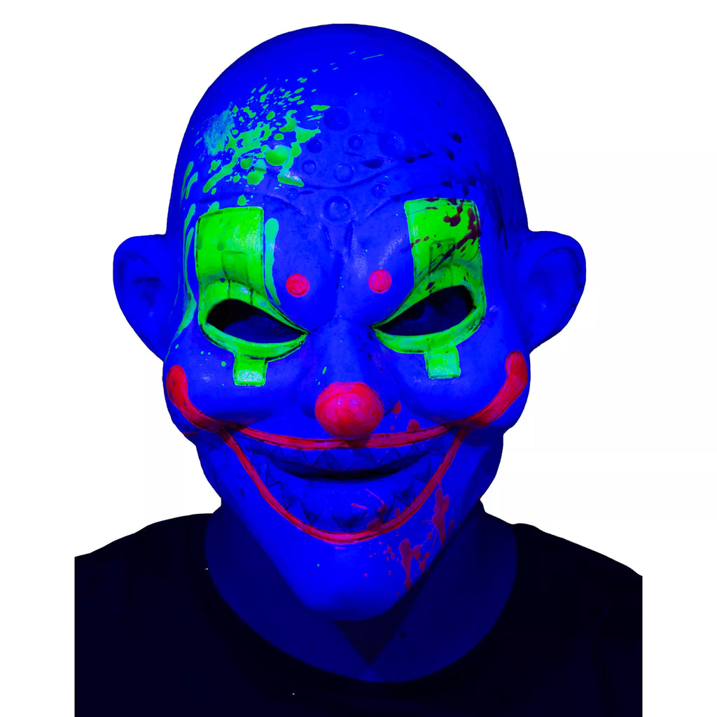 Black Light Neon Clown Full Mask