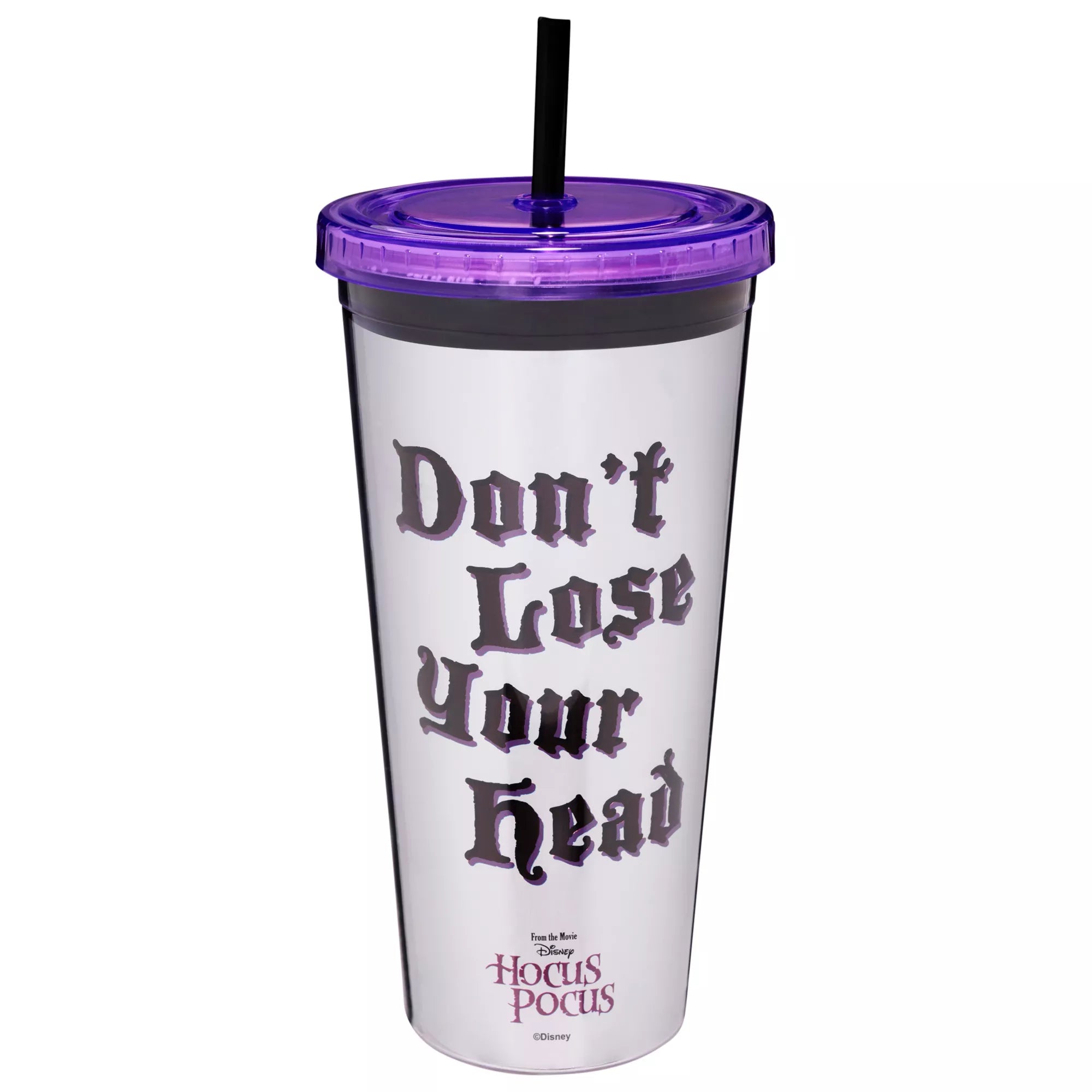 Don't Lose Your Head Cup with Straw 20 oz. - Hocus Pocus