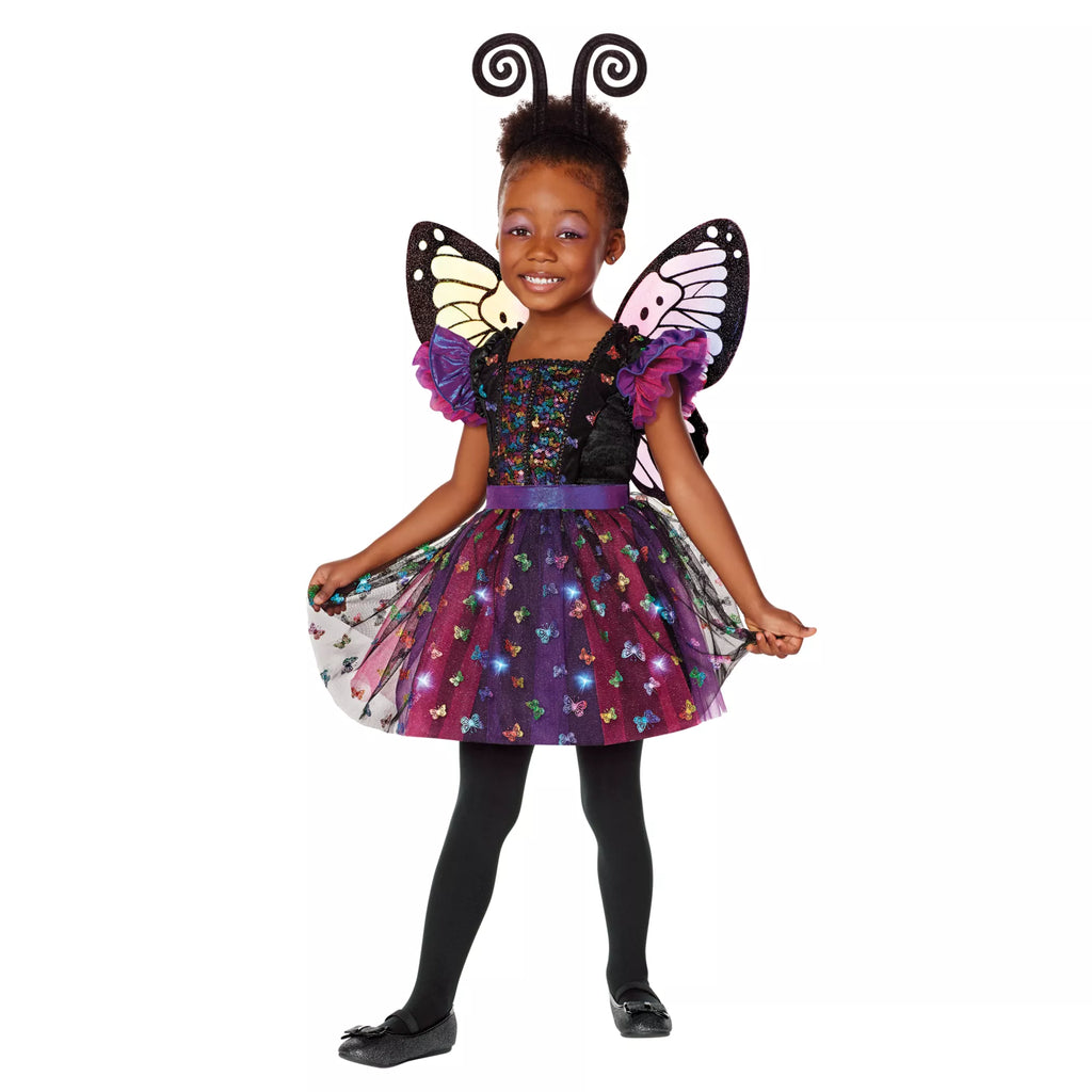 Toddler Light-Up Rainbow Butterfly Costume