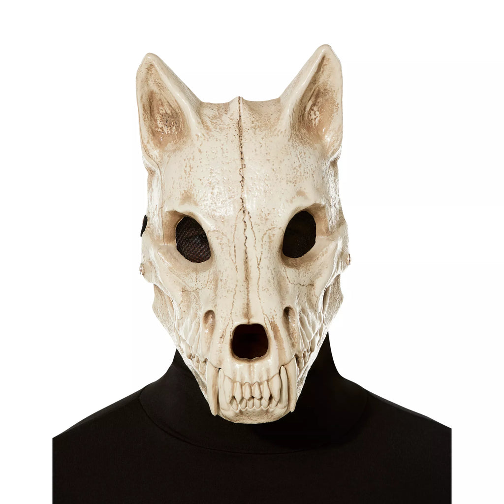 Skeletal Wolf Half Mask