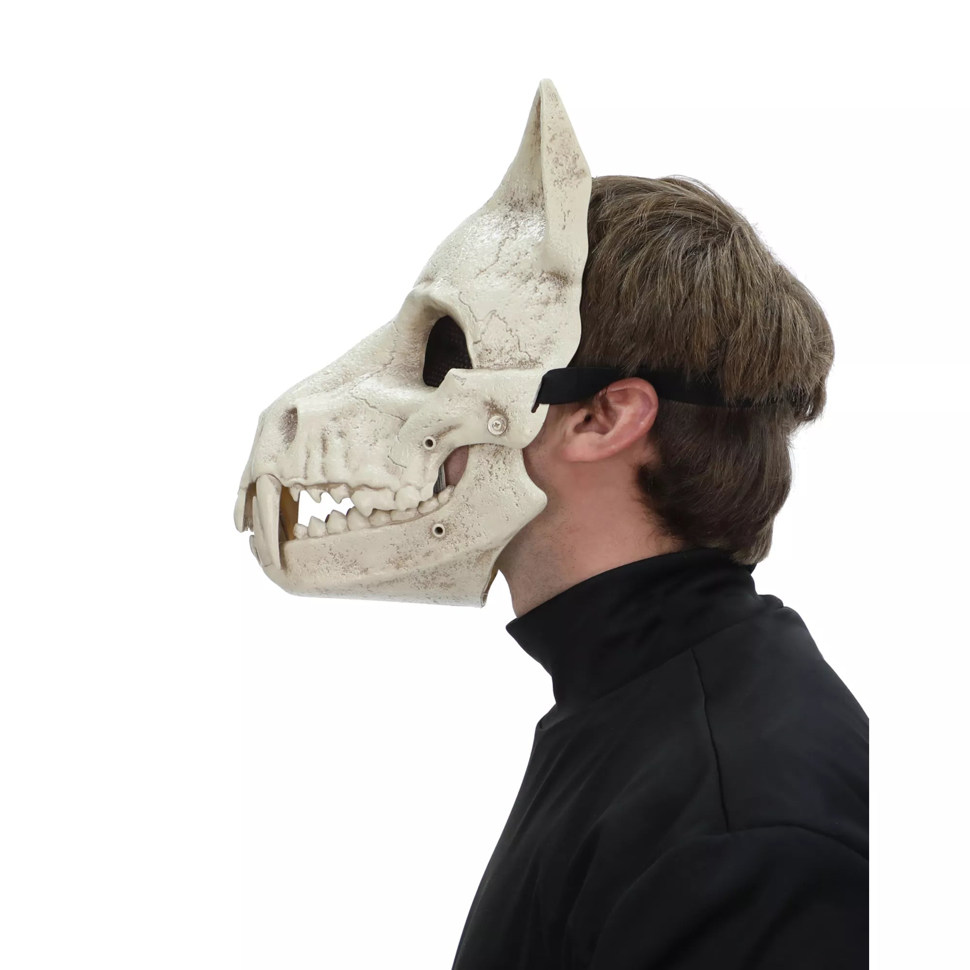 Skeletal Wolf Half Mask