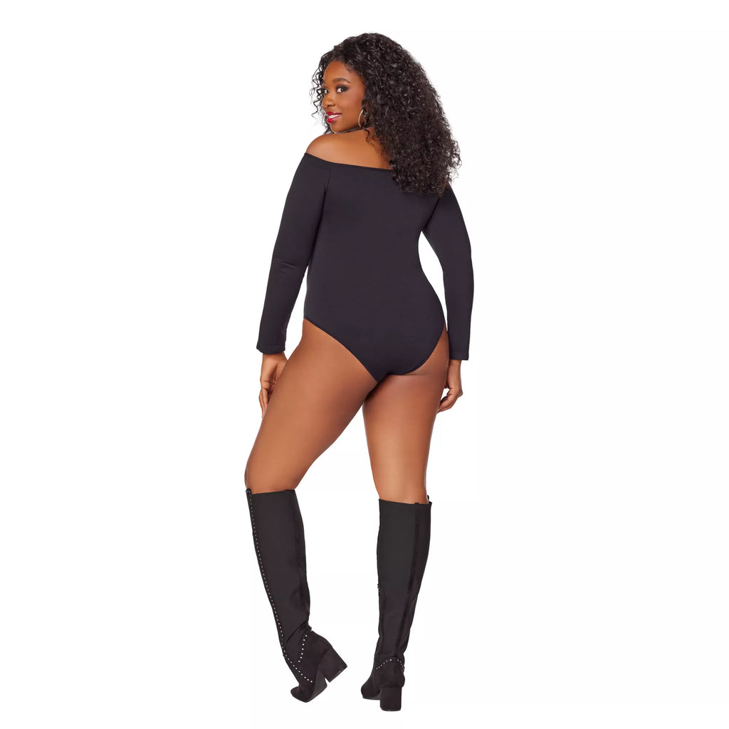 Off the Shoulder Black Bodysuit