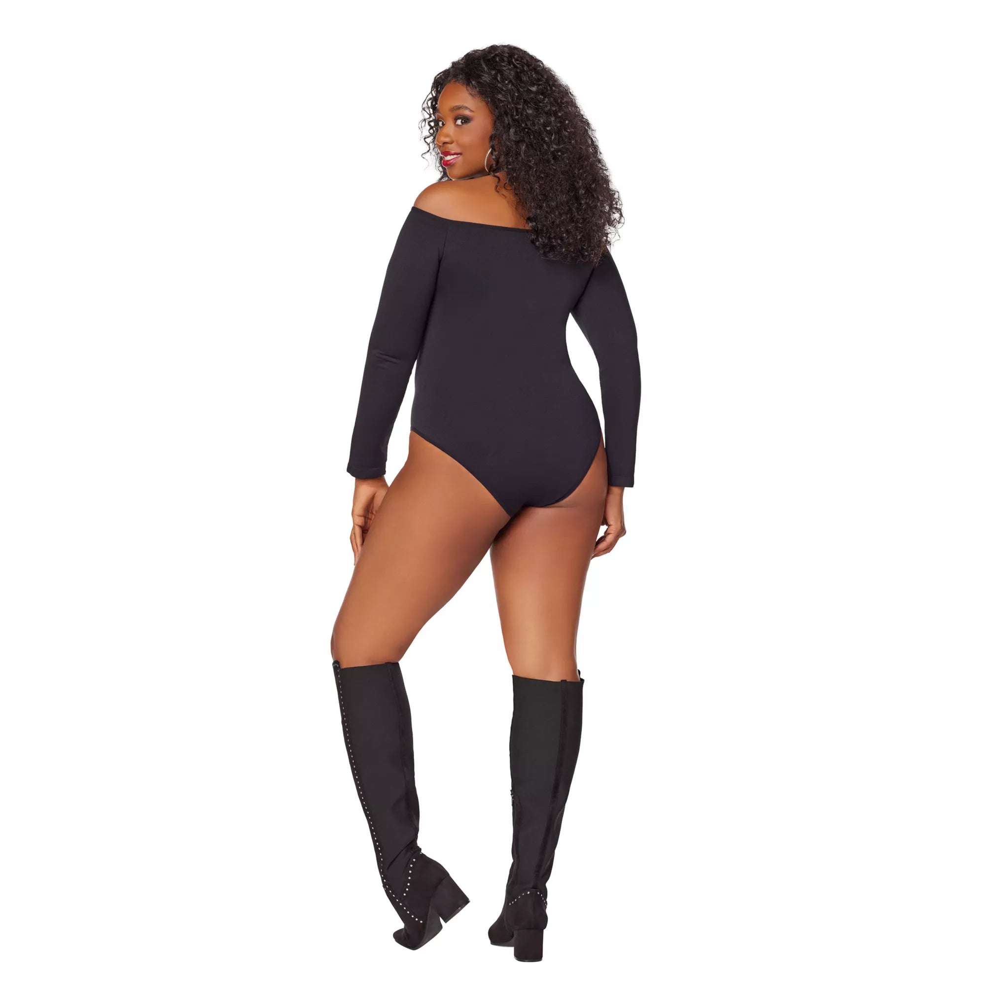 Off the Shoulder Black Bodysuit