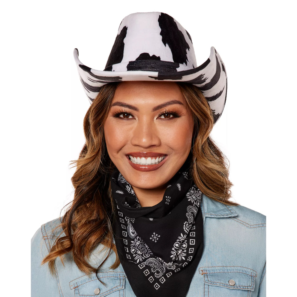 Cow Print Cowboy Hat